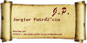 Jergler Patrícia névjegykártya